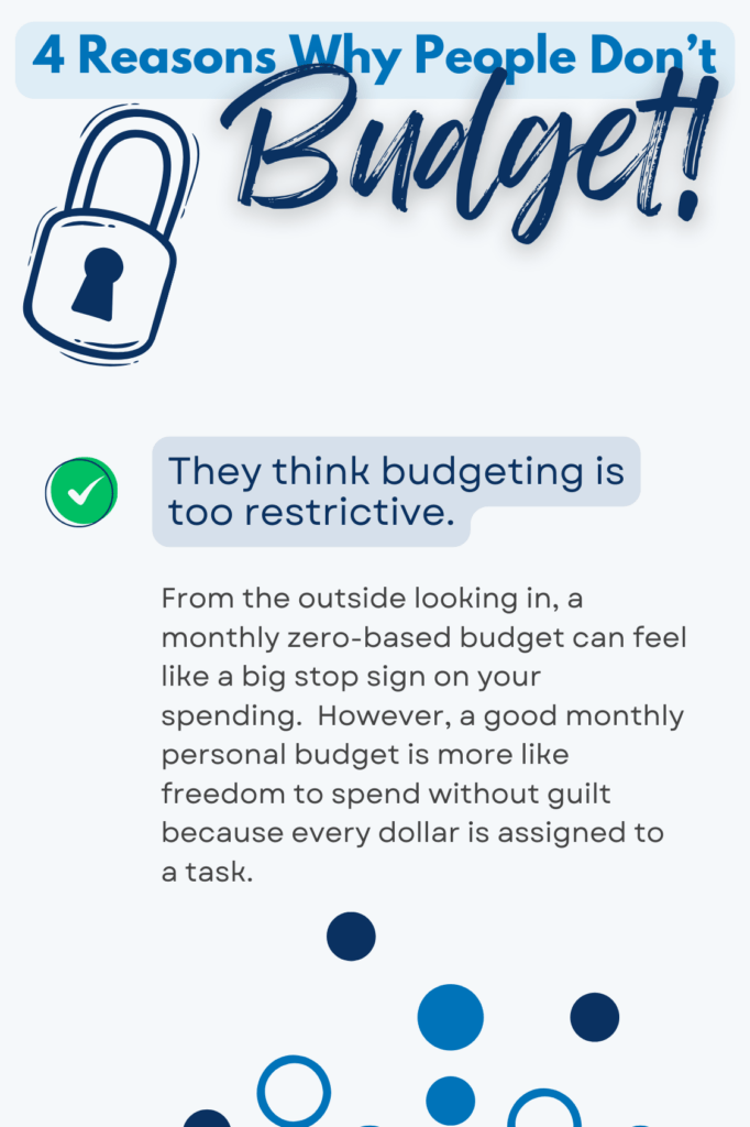 A lot of people think budgeting is too restrictive, but the reality is a good budget is more like freedom.